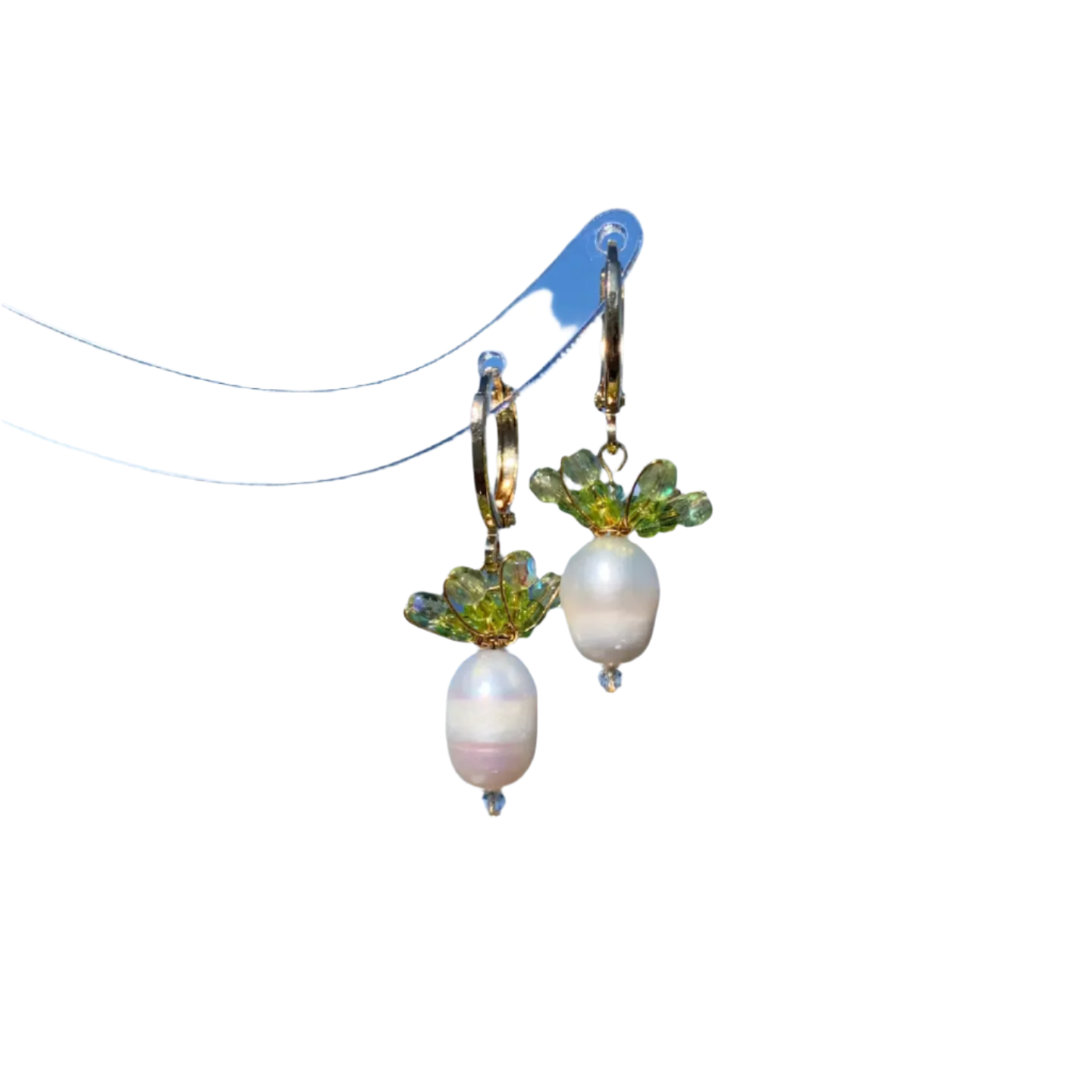Beaded Pearl Radish Earrings